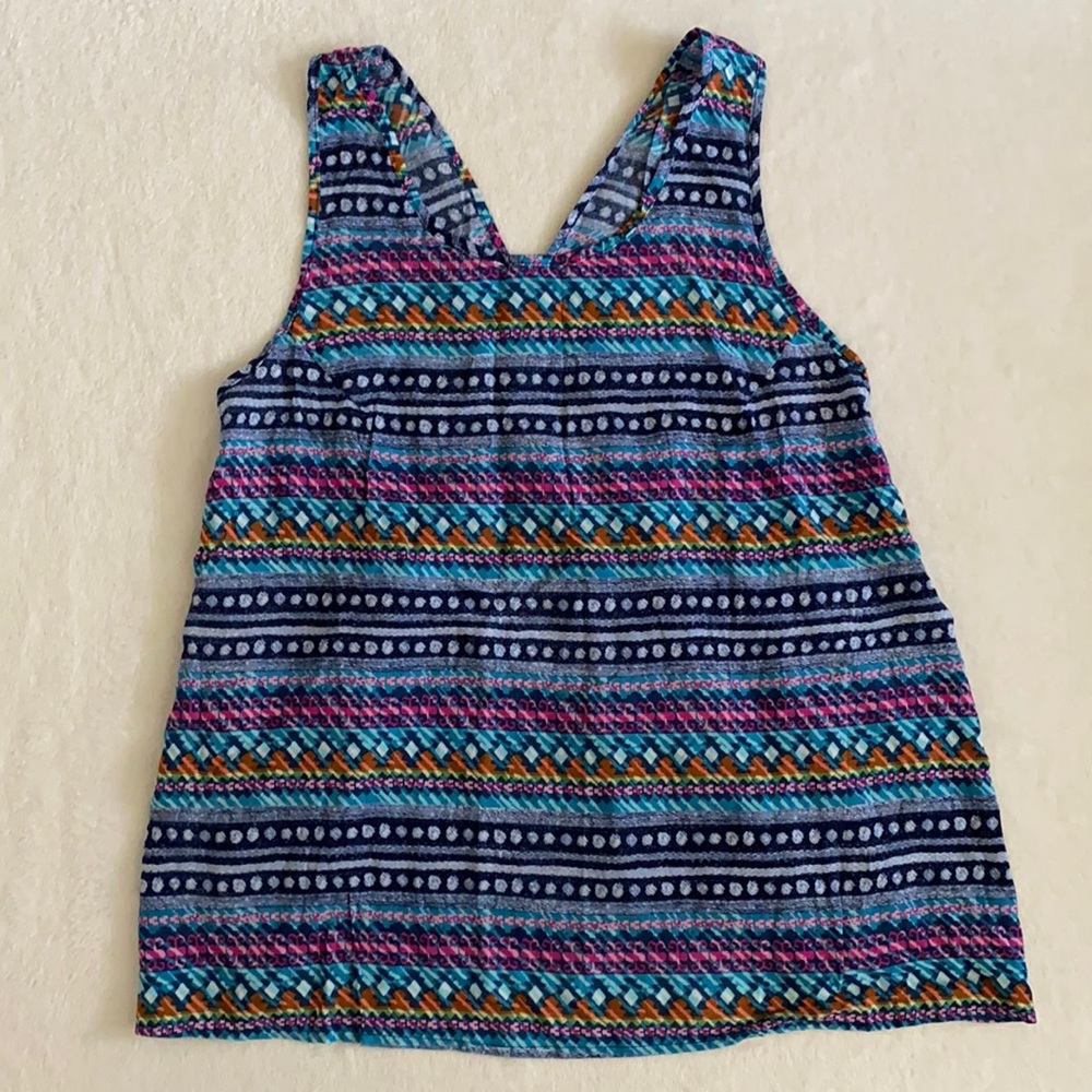 {NWT} Vera Bradley | Indigo Stripe Sleeveless Rayon Pajama Tank Top (M 8-10)